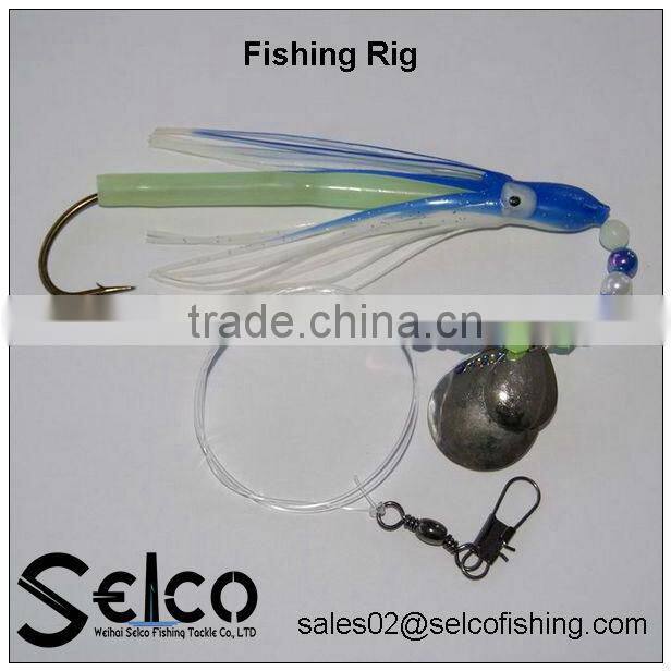 Chinese qualitied,3pc hook,octopus fishing rigs