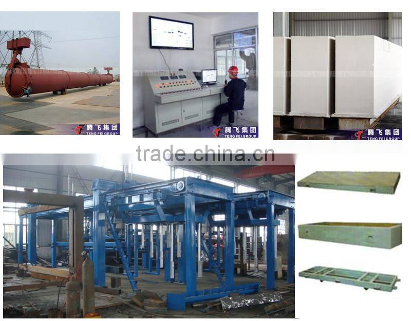Ground turn over craft- aac concrete block machine 50,000-150,000 CBM/year aac bricks