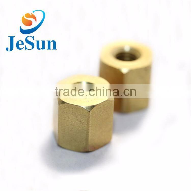 High precision customized long hex brass nut/brass nut