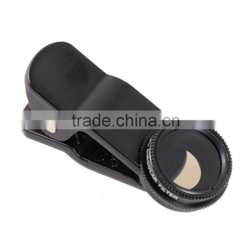 Hot Sale Universal Black Circular Filter Lens with Clip for Mobile Phone Camera Tablet PC
