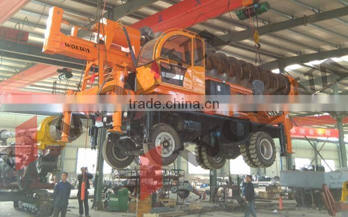 GNLZ360 Wheel long spiral piling machine Automatic Feed Screw Piles Machine