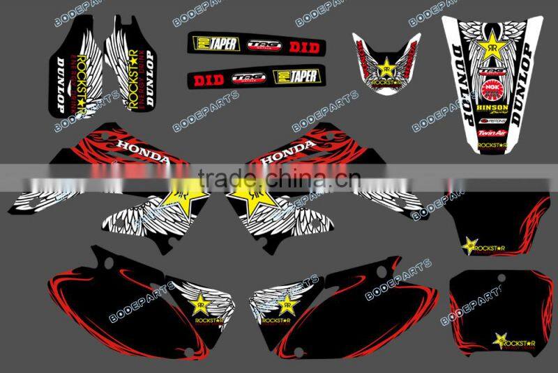 (fly star) TEAM GRAPHICS & BACKGROUNDS kits FOR HONDA CR125 CR250 2002 2003 2004 2005 2006 2007 2008 2009 2010 2011 2012DST0153