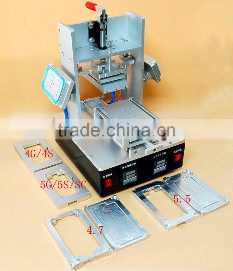 110V-220V lcd repair 5 in1 vacuum lcd separator machine, middle frame separating & frame laminator with mold for iphone6/6plus,