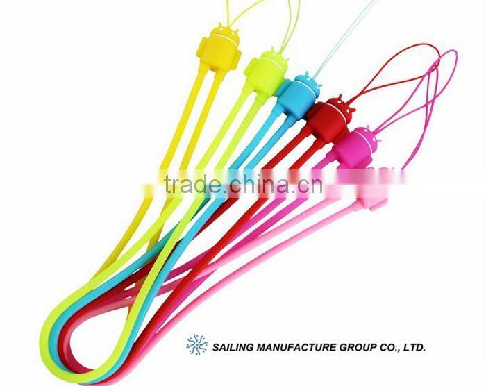 OEM Promotinal hanging silicone mobile phone strap,promotional cell phone straps for iphone/MP3/bag/keychain