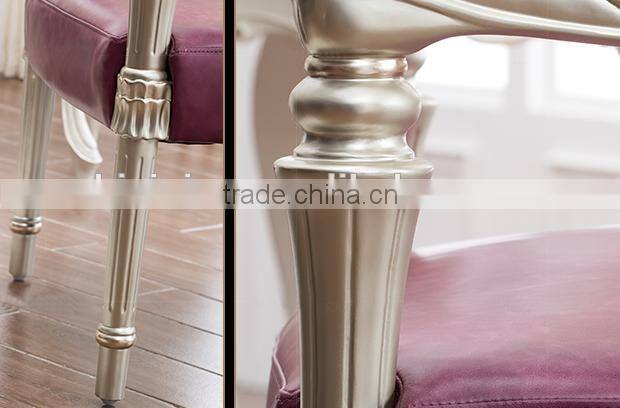 Consice design purple leather leisure chair