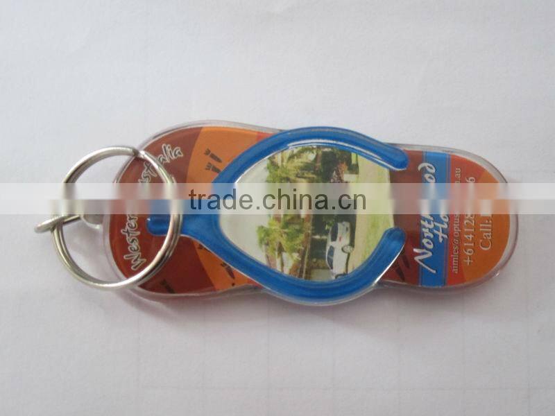 Custom Logo Printed Acrylic slipper keychain as Giveway