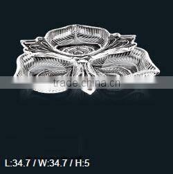 Crystal glass peafowl shape glass bowl for candy,fruit,snacks