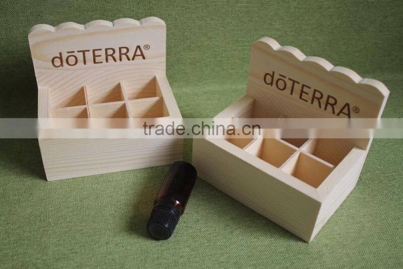 Eco-Friendly Feature and Tools Use wooden essential oil display storage box with 6 compartments