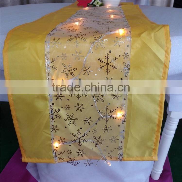 SparklingTable Runners Lights/safety lights for runners/led light for runners/table cover with led light/christmas table runner