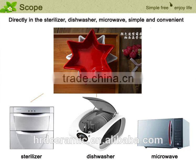 China dish star shape small ceramics dish,sauce dish ,creative dish, snack dish