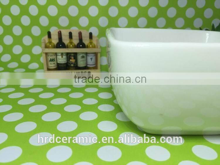 Stocked White Porcelain Square Dish/food dish/rice dish/salad bowl