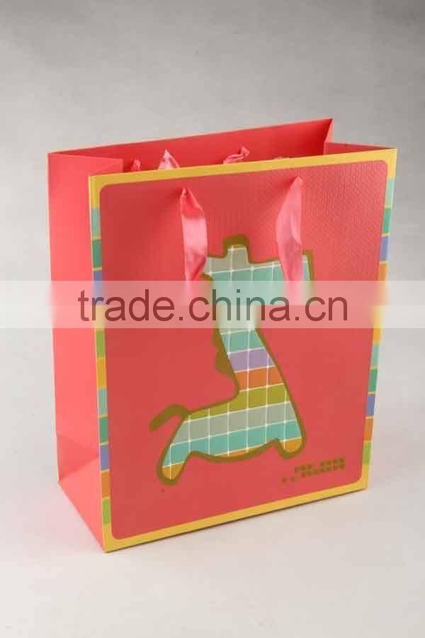 Shopping Paper Bag with animal pattern/Foldable Printed Gift Bag
