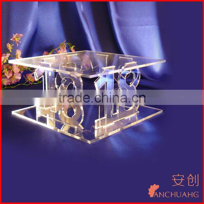 acrylic cake stands with lights