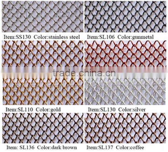 high quality metal drapery/wholesale wire mesh curtains/metal mesh room dividers