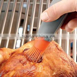 4 Piece Black Silicone Utensil Set Bamboo Handles - Spatula - Spoon - Brush