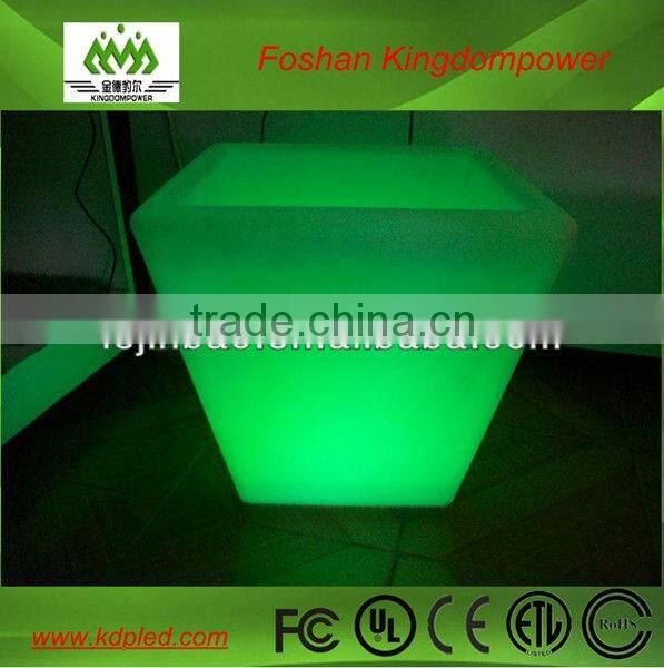 LED square plastic lighting ice cooler