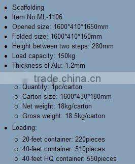 aluminium scaffolding ladder