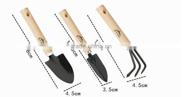 3 pcs competitive price high quality steel kids garden hand tool set