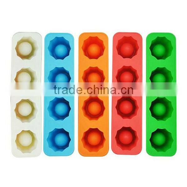 fast shipping 2014 gift packing tray Silicone Ice shot glass
