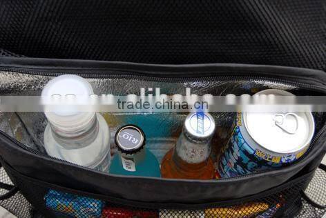 Seat back organizer with cooler