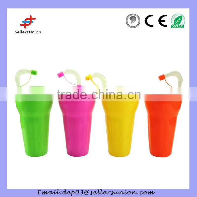 Colorful plastic cups