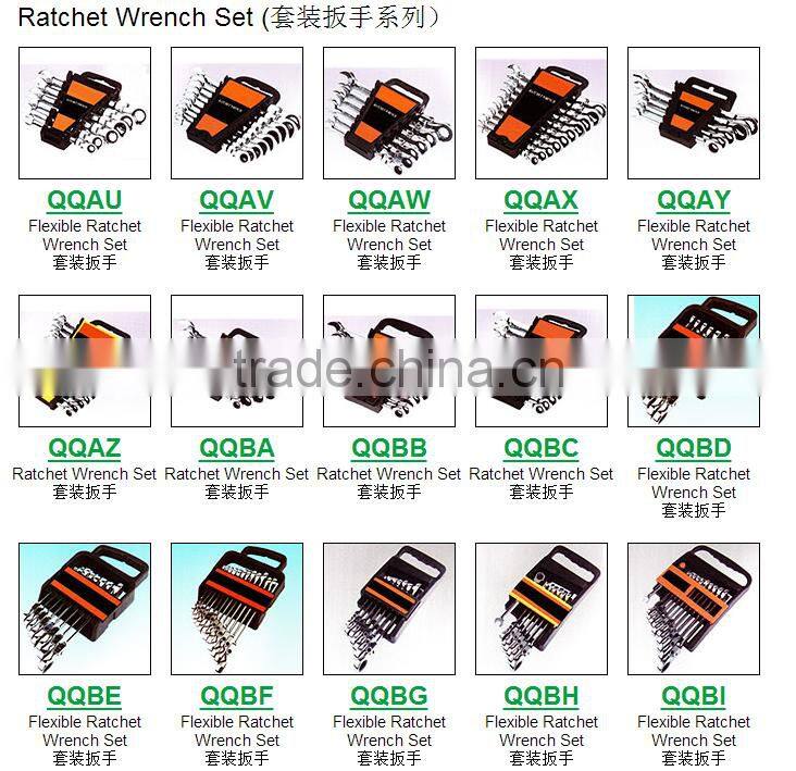 5 in 1 set kit ratchet wrench Flexible head Gear Spanner Combination Torque Chrome Vanadium Auto Repair Two Way