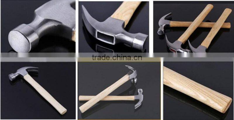 16oz claw hammer wood handle shaft fibreglass magnetic steel head curved nail removal