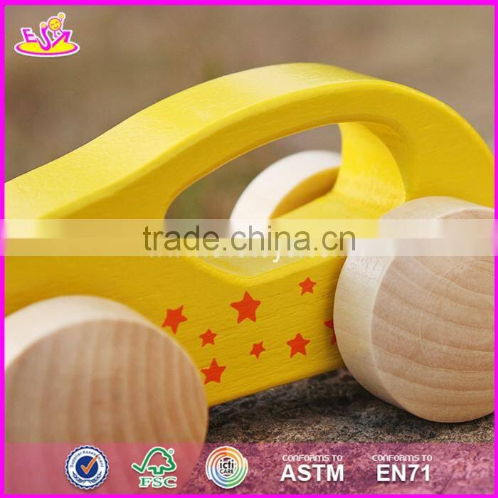 2017 New fashion funny 8 pieces toddlers small wooden cars W04A341