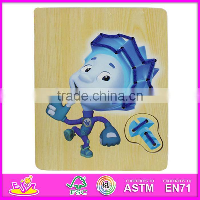 2016 new design educational toy wooden puzzles for preschoolers W14C074
