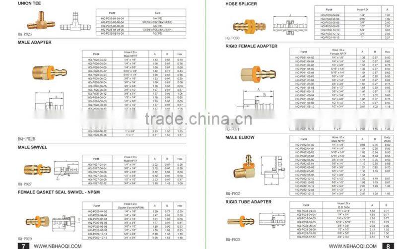 SAE/JIC DUAL swivel,brass fitting