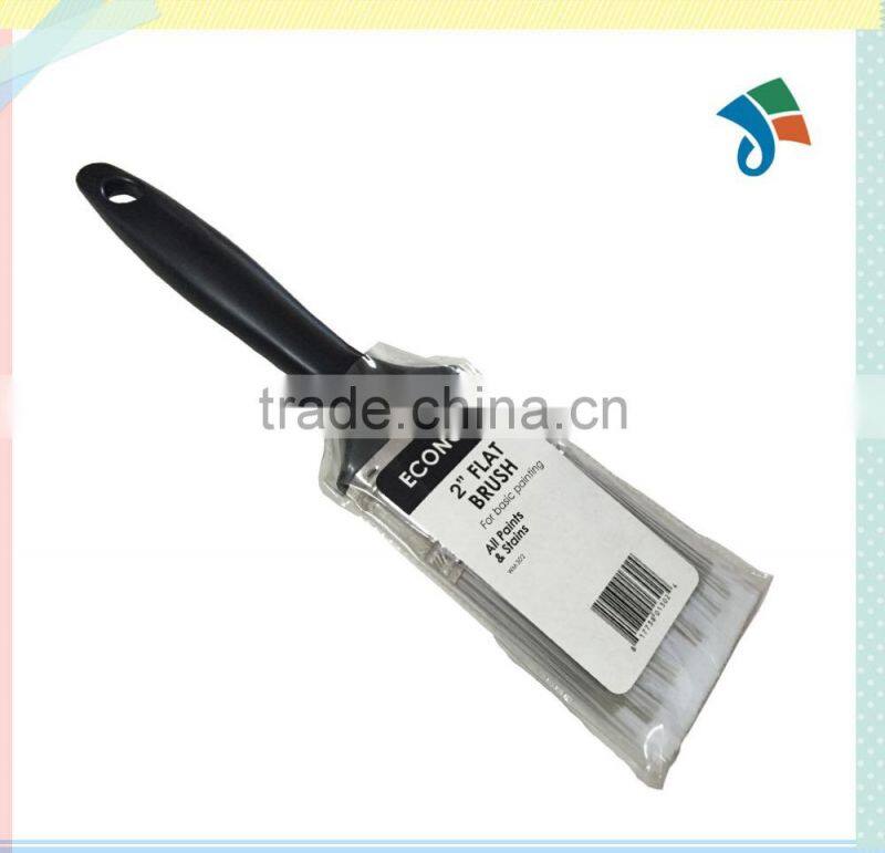 2'' inch PET painting brushes with black plastic handle paint brush