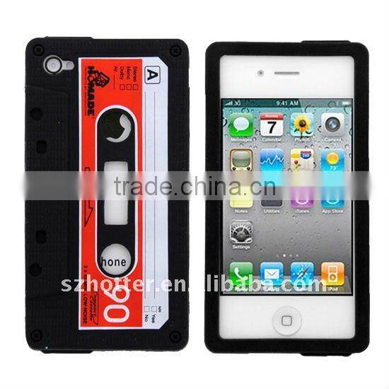 Classic Cassette Tape Silicone Cover Skin Case for Iphone
