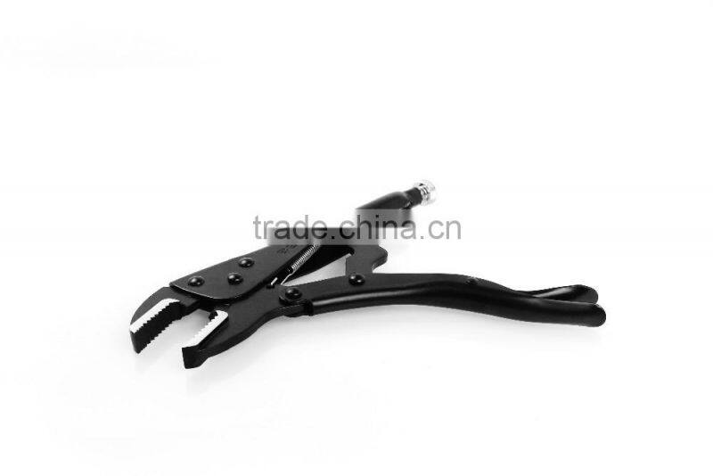 High quality black 10"electrophoresis locking pliers with straight jaw design