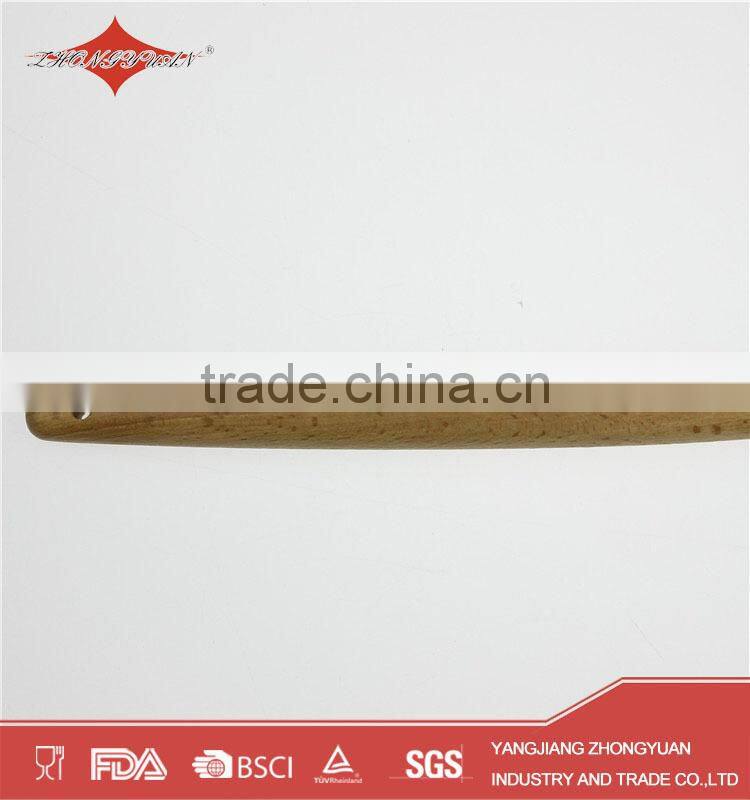 Best selling silicone kitchen utensil soup ladle with wooden handle