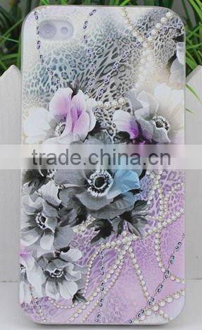 flower case for iphone 4 jeweled for iphone cases