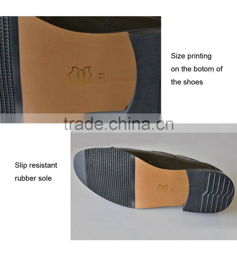 black business men genuine leather shoes