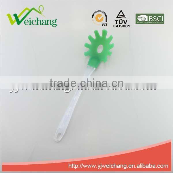 WCKT291A Premium Nylon utensils SPAGETTI SERVER Pasta fork Cooking Utensil Gadgets Set with PP handle (Multi-color)