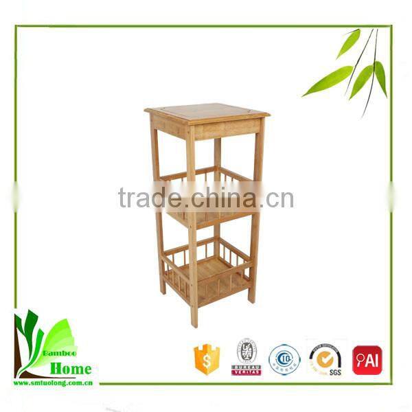 Easily Carry natural bamboo corner wall shelf
