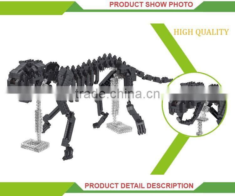 Best selling DIY toys building blocks skeleton model dinosaur puzzle