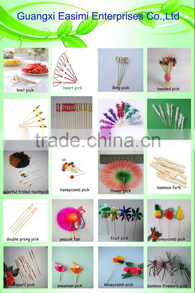 Promotional top quality food baking bamboo corn skewers