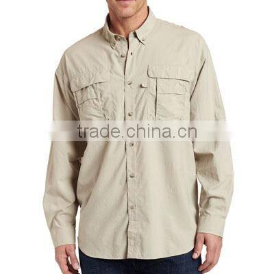 Mandarin Collar Long Sleeve Shirt Men