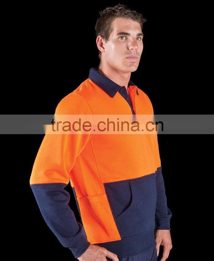100% POLYESTER 280GSM SAFETY PULLOVER Hi VIS POLAR FLEECE JACKET