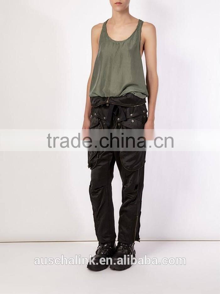 2016 newest oversized pocket design women baggy trousers