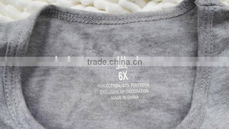 Garment stocks girl's fashion new desgin t-shirt