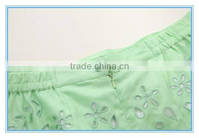 Ramie cotton fabric multi color and embroidery ladies office suit