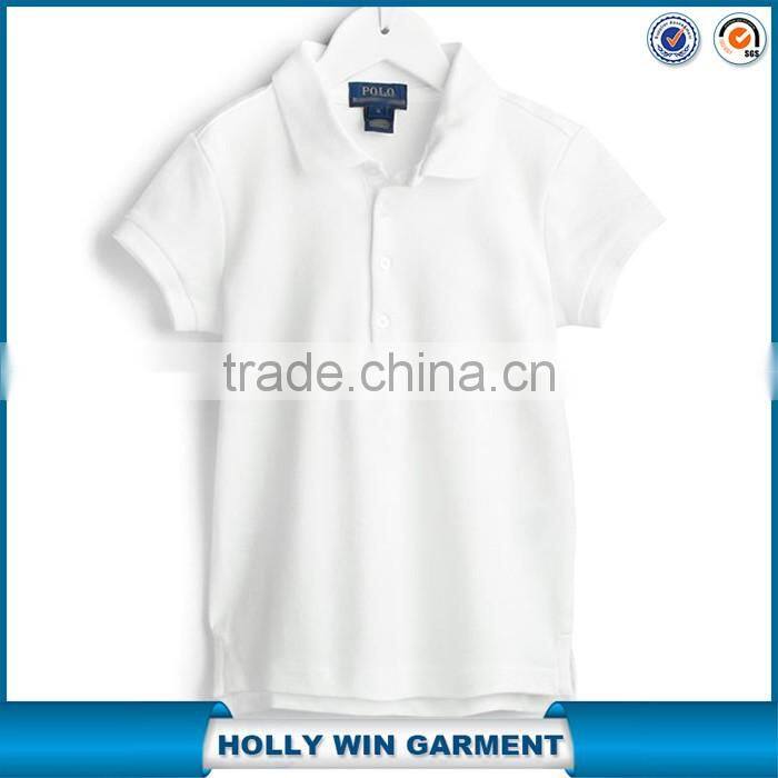 Hot sale custom design 100 cotton school uniform kids unisex polo shirts