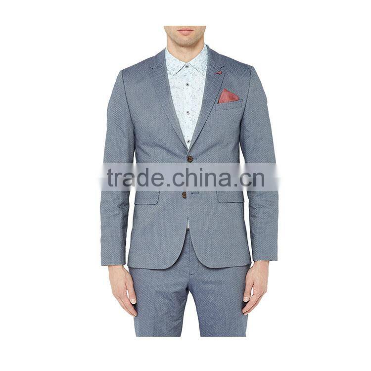 New Design Cotton Polyester Slim Fit Man Business Suit