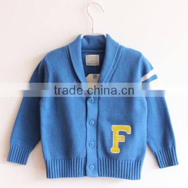 New arrival F letter long sleeve autumn baby sweater
