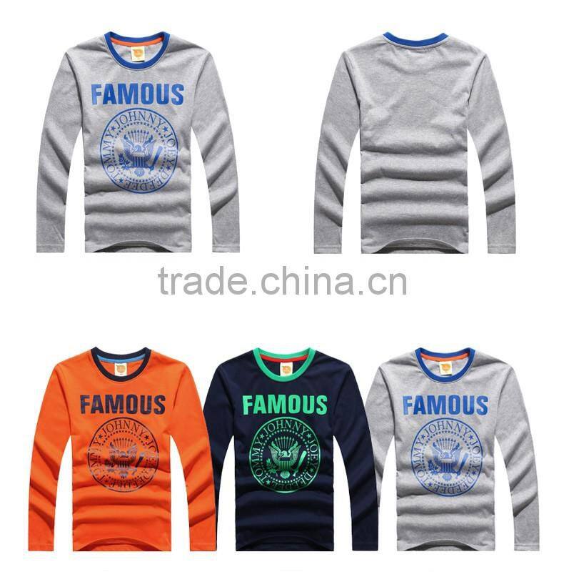High quality new style fashion boy's shirt,wholesale t-shirt printing
