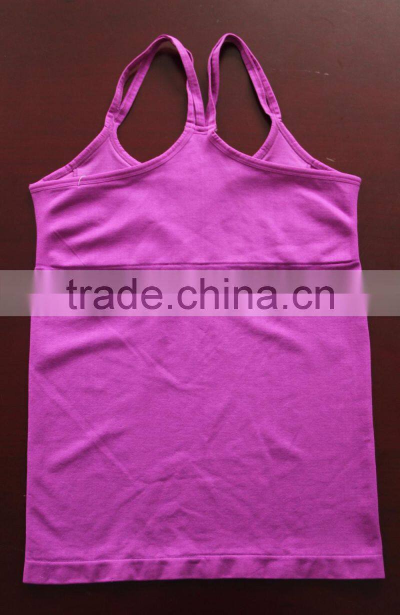 Fashion seamless G string strap camisole for girls